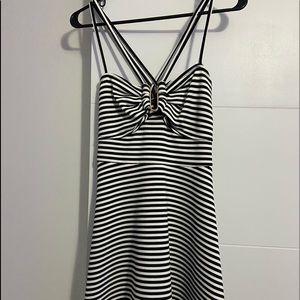 Like new Material Girl black/white striped dress